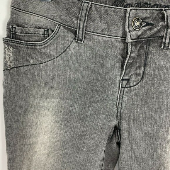 Delia's 1 / 2 Morgan Jeans Distress Slim Skinny Gray Juniors - Picture 6 of 6